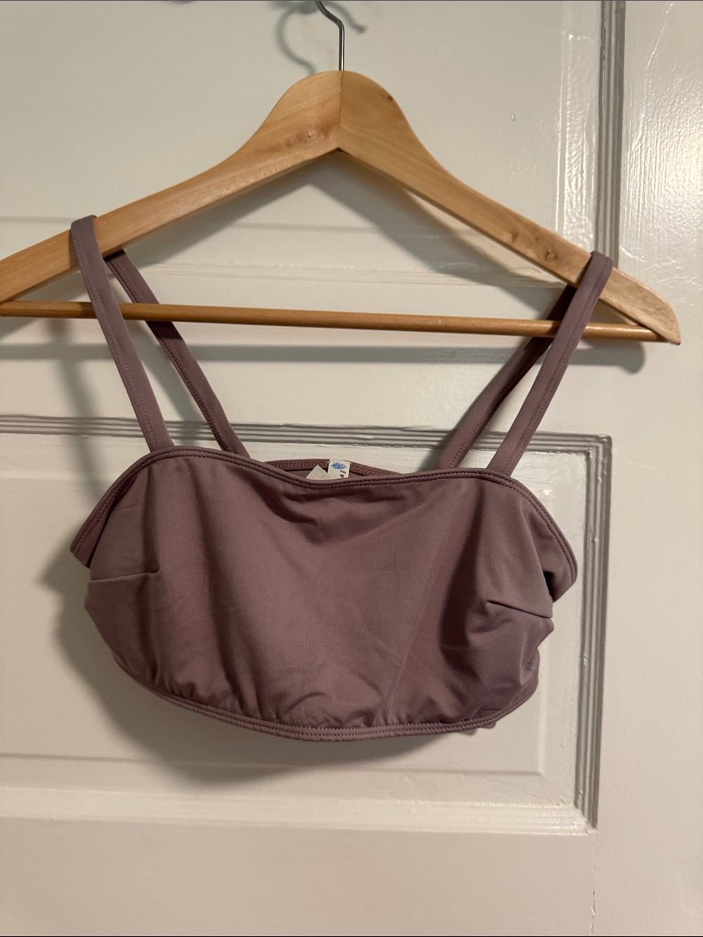 Free People Mauve Double-Strap Bandeau Top